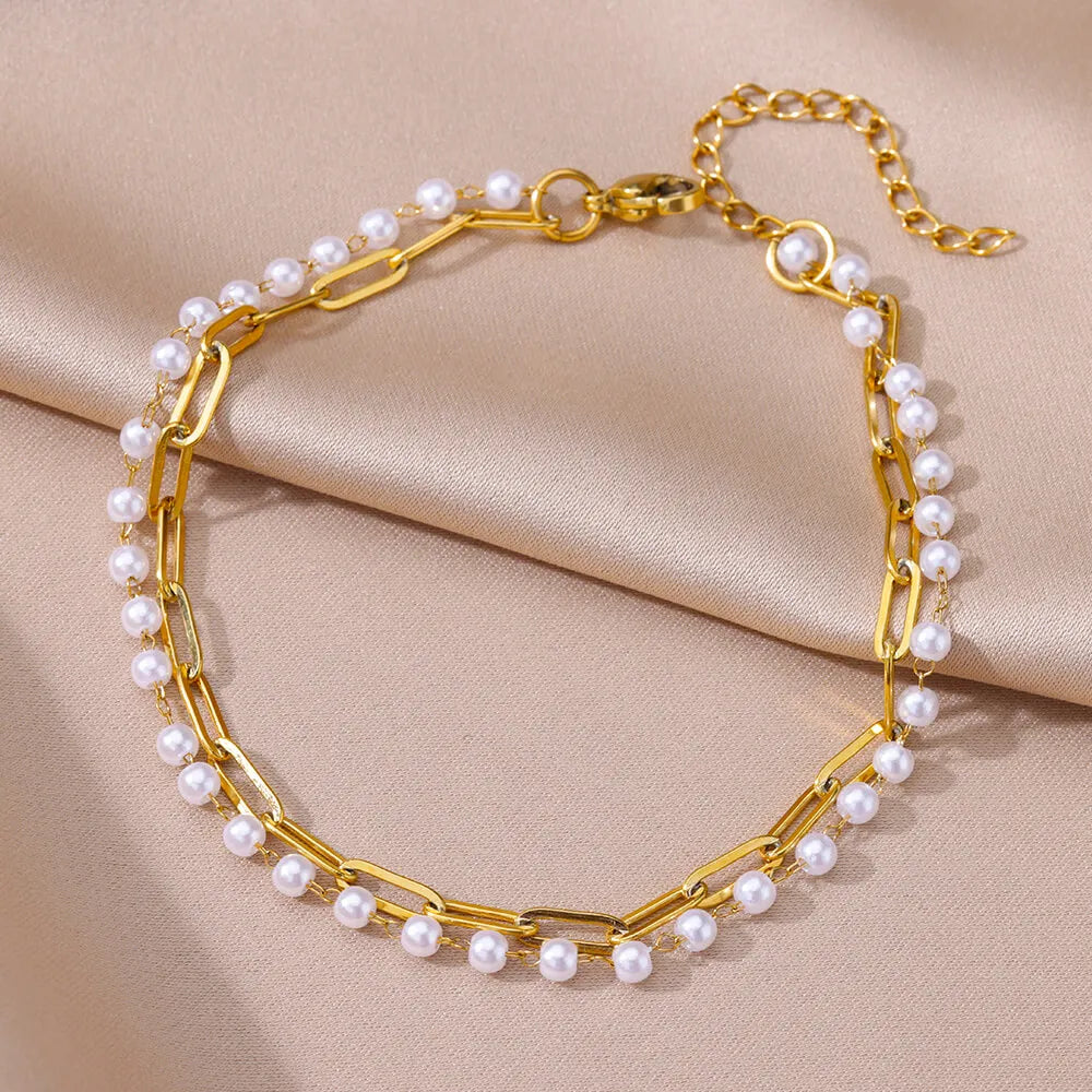Seaside Pearl Anklet
